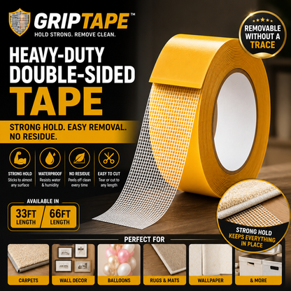 GripTape™ - Heavy-Duty Grid Double-Sided Tape
